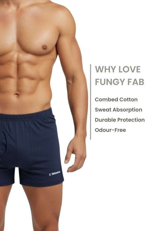Antifungal garment deep navy blue