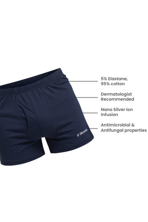 Antifungal garment deep navy blue