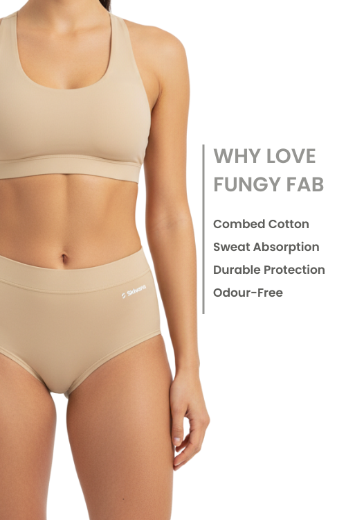 Fungyfab Women’s Antifungal Underwear Pack Of 2 (Beige)
