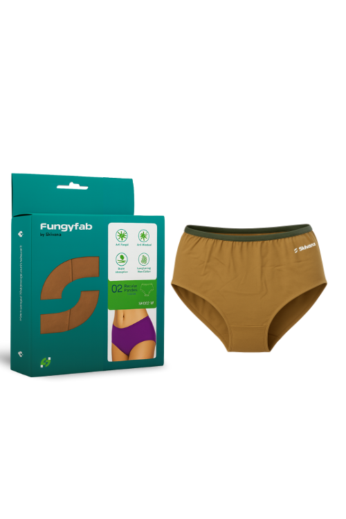Fungyfab Women’s Antifungal Underwear Pack Of 2 (Camel Brown)