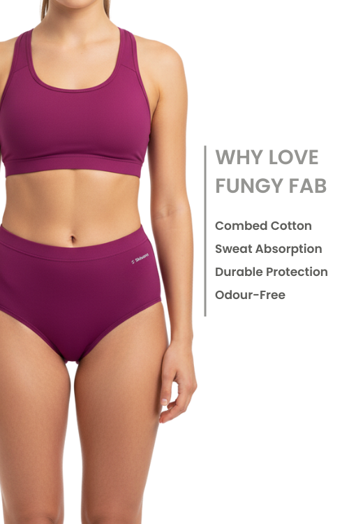 FungyFab women's antifungal panty – magenta purple