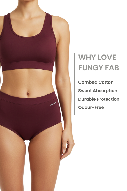Fungyfab Women’s Antifungal Underwear Pack Of 2 (Maroon)