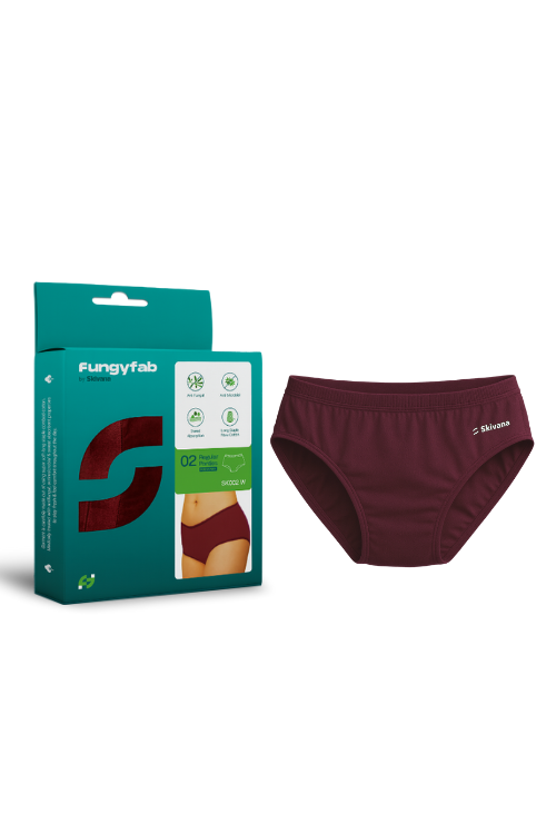 Fungyfab Women’s Antifungal Underwear Pack Of 2 (Maroon)